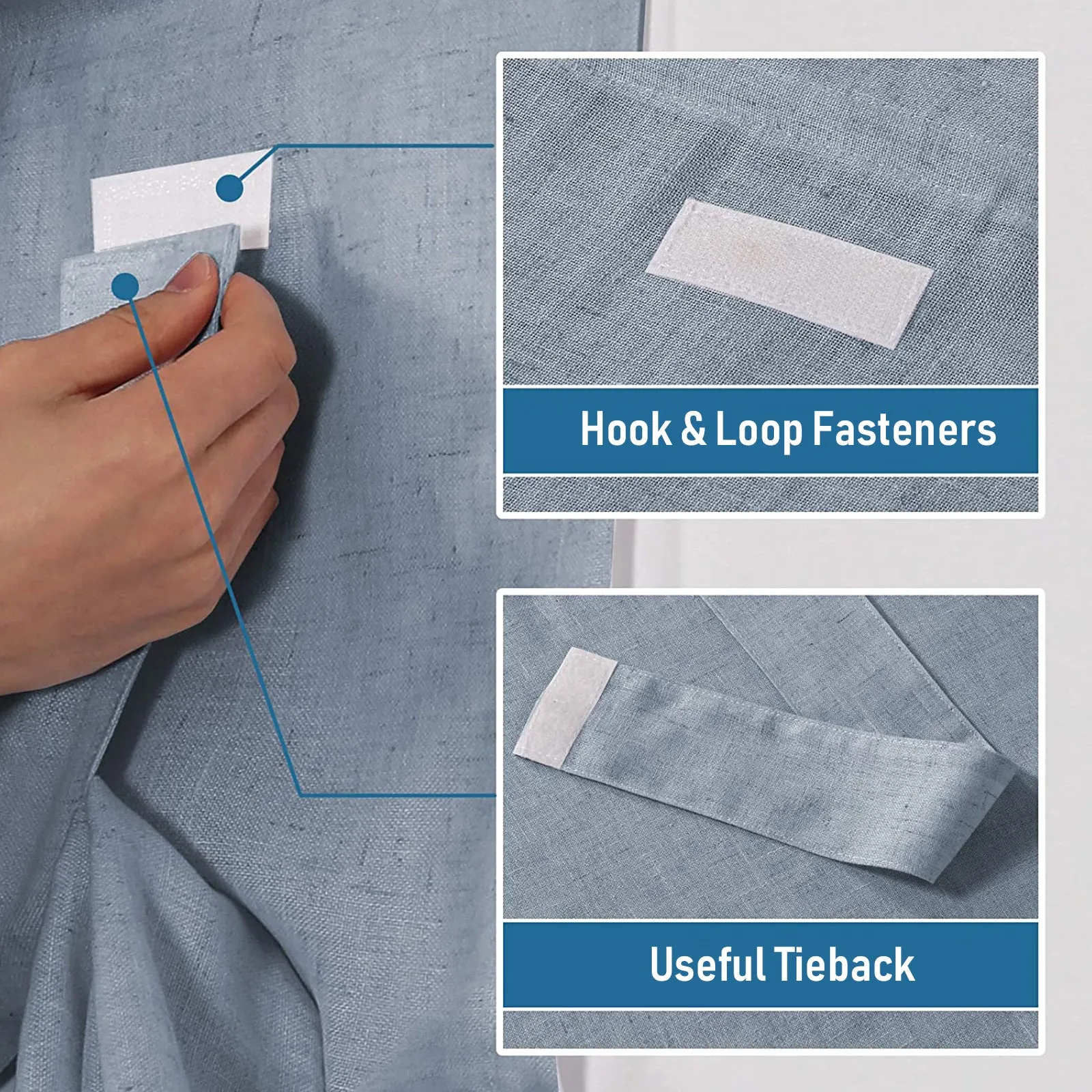 2 Panel Tie Up Curtains for Windows