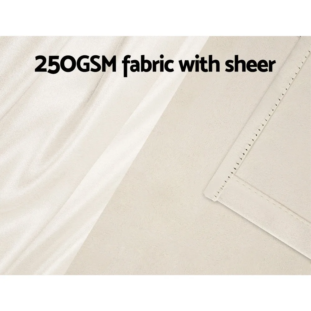 2X 132x274cm | Blockout Sheer Curtains | Beige
