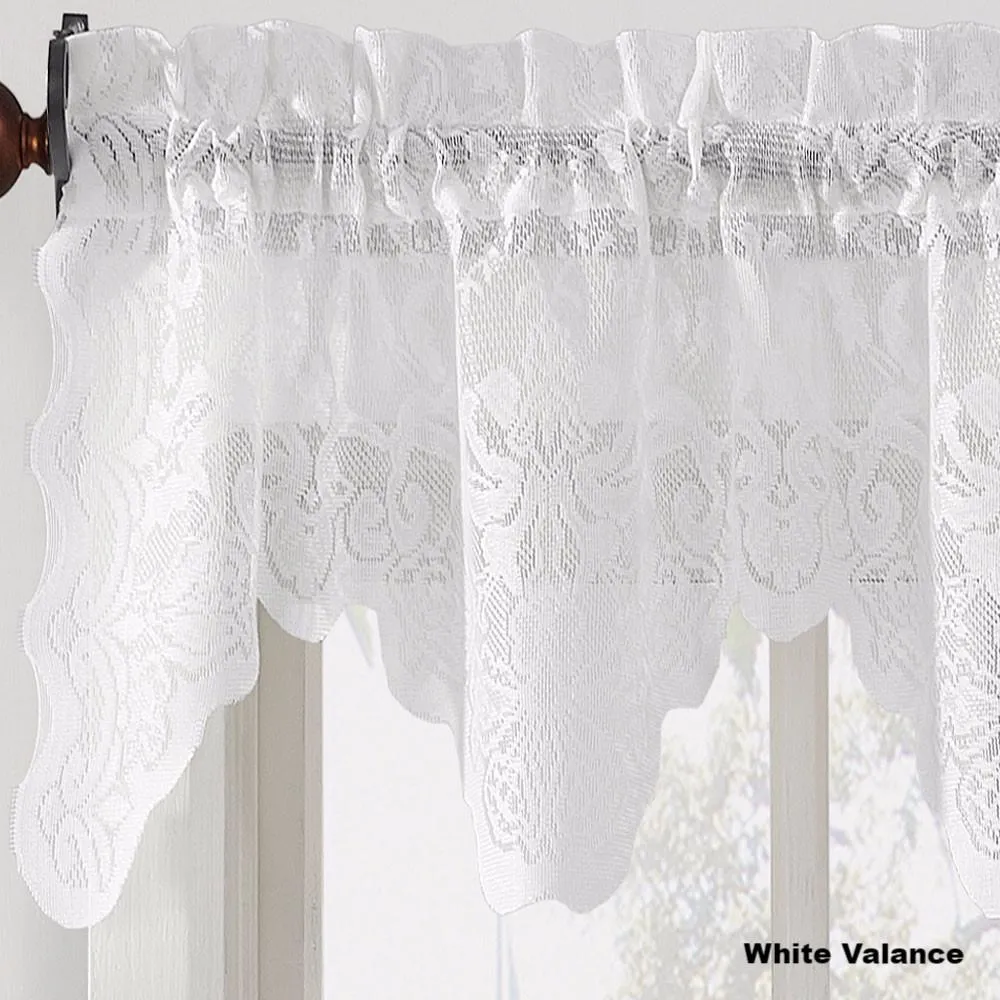 Alison Jacquard Sheer Lace Kitchen Curtain