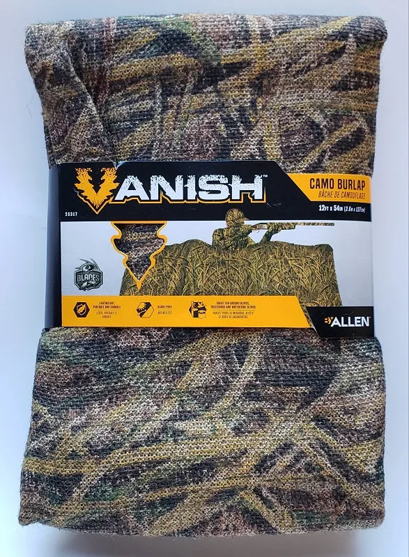 Allen Vanish Burlap 12ft x 54in Mossy Oak Shadow Grass Blades 25317