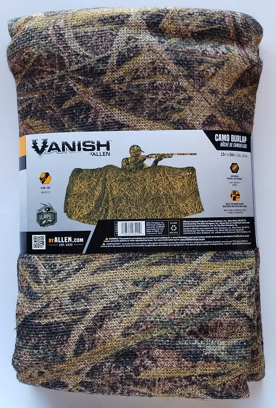 Allen Vanish Burlap 12ft x 54in Mossy Oak Shadow Grass Blades 25317