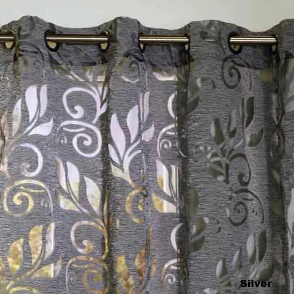 Amelia Burn Out Semi Sheer Grommet Panel