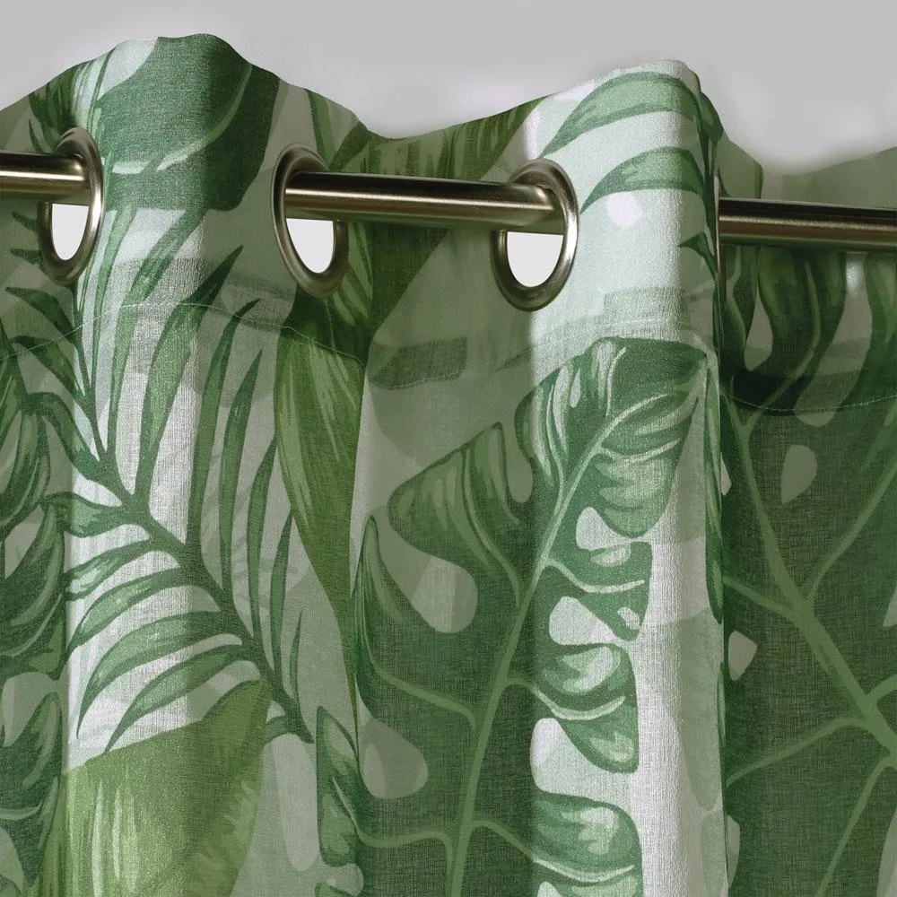 Banana Leaf Indoor/Outdoor Sheer Grommet Top Panel