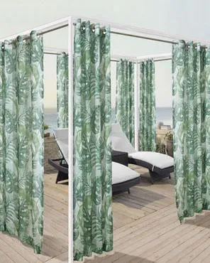 Banana Leaf Indoor/Outdoor Sheer Grommet Top Panel