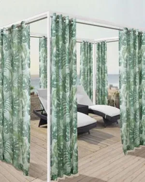 Banana Leaf Indoor/Outdoor Sheer Grommet Top Panel