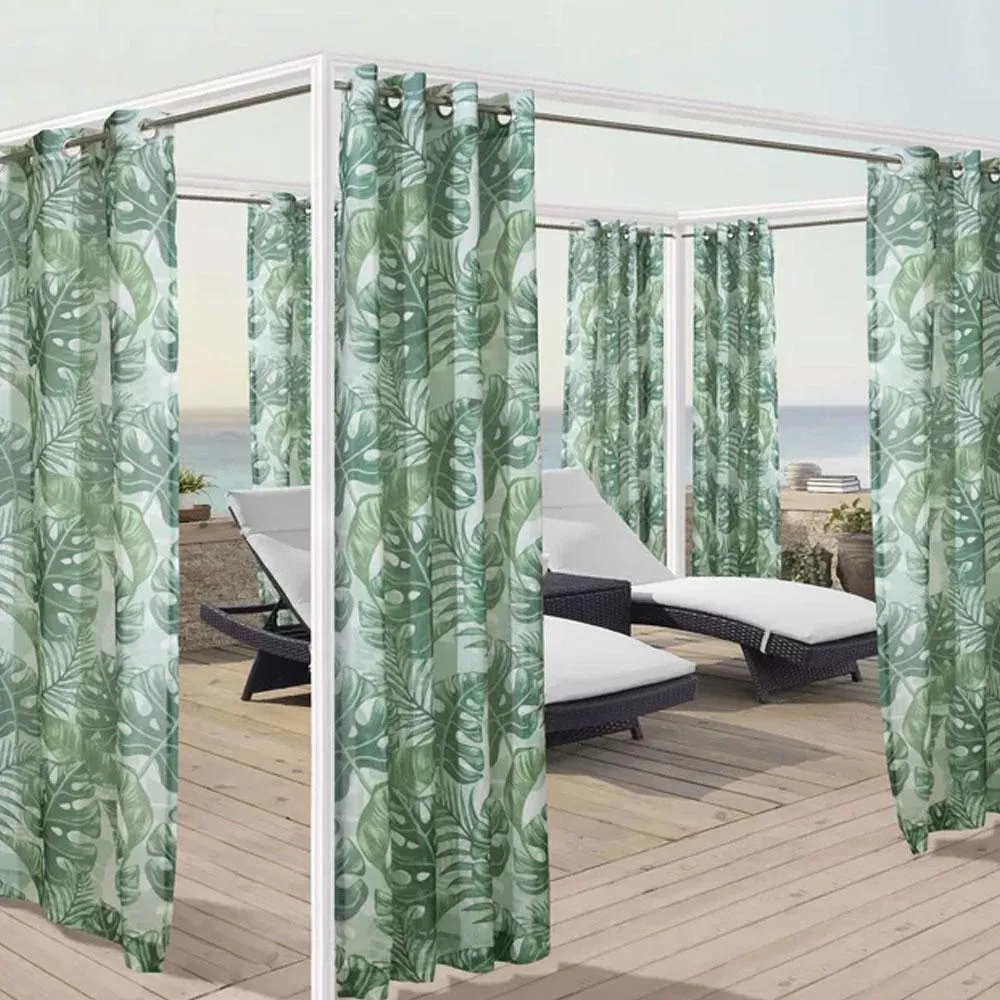 Banana Leaf Indoor/Outdoor Sheer Grommet Top Panel