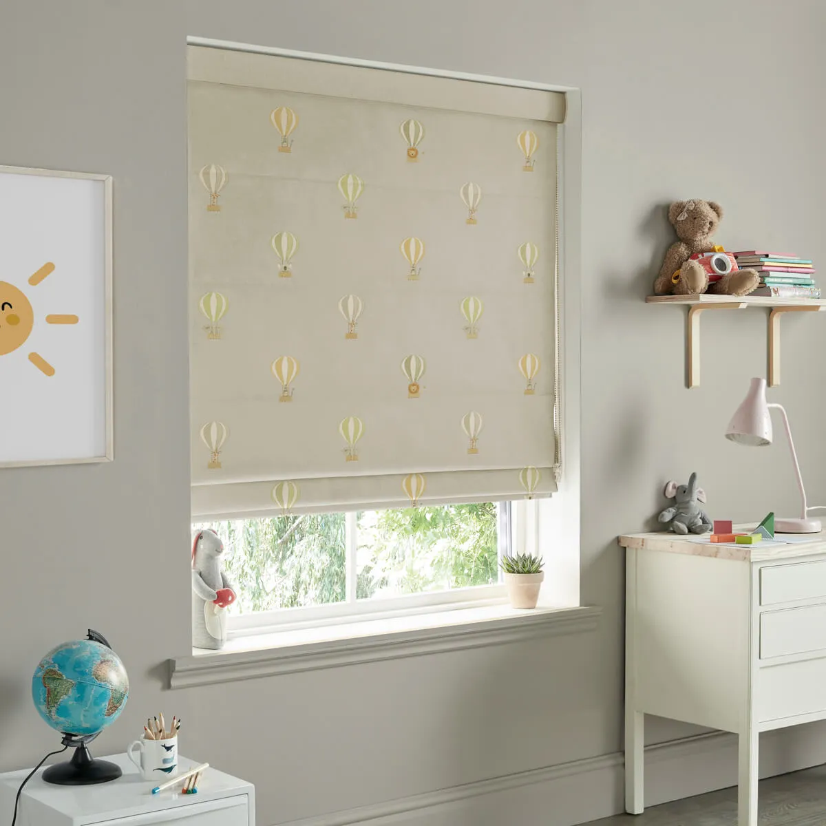 Bears & Balloons Sand Made to Measure Roman Blind