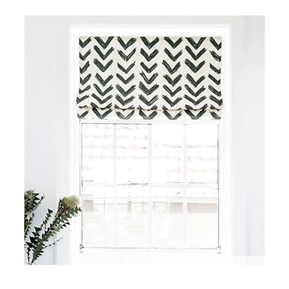 Black and White Arrow Nordic Scandinavian Window Roman Shade