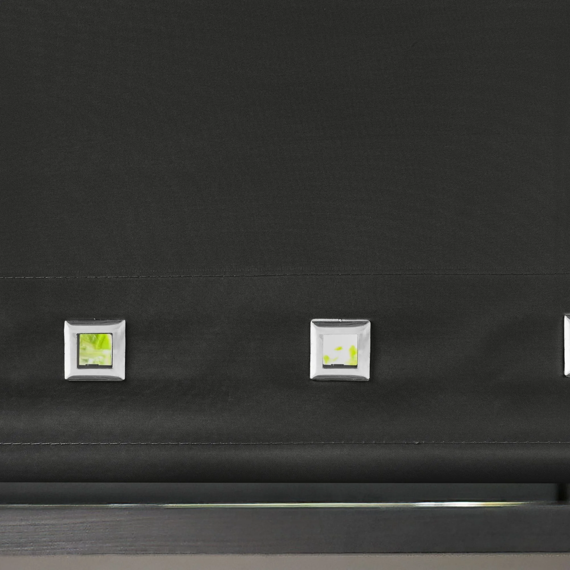 Black Square Eyelet Roller Blind
