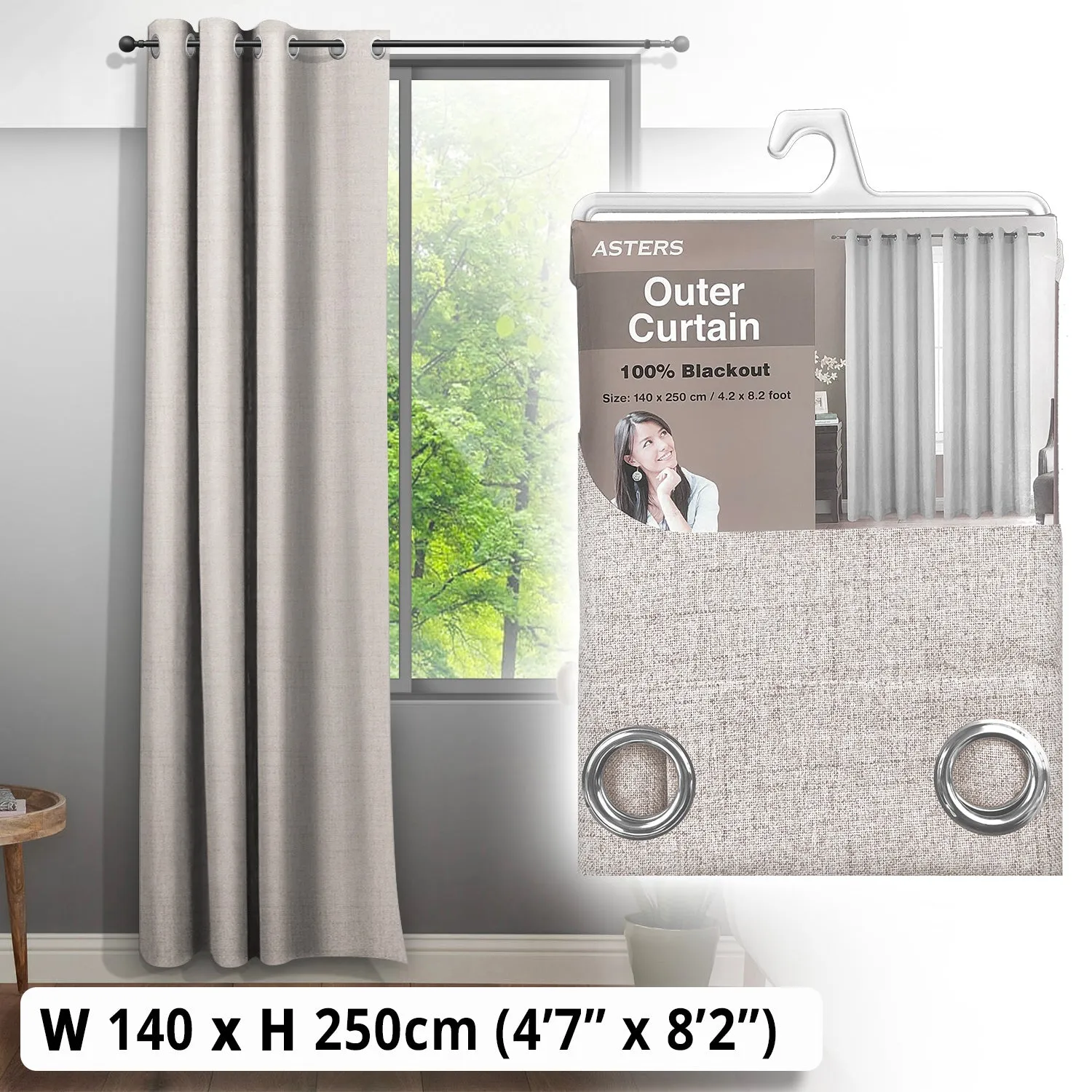 Blackout Curtain (140 x 250cm)