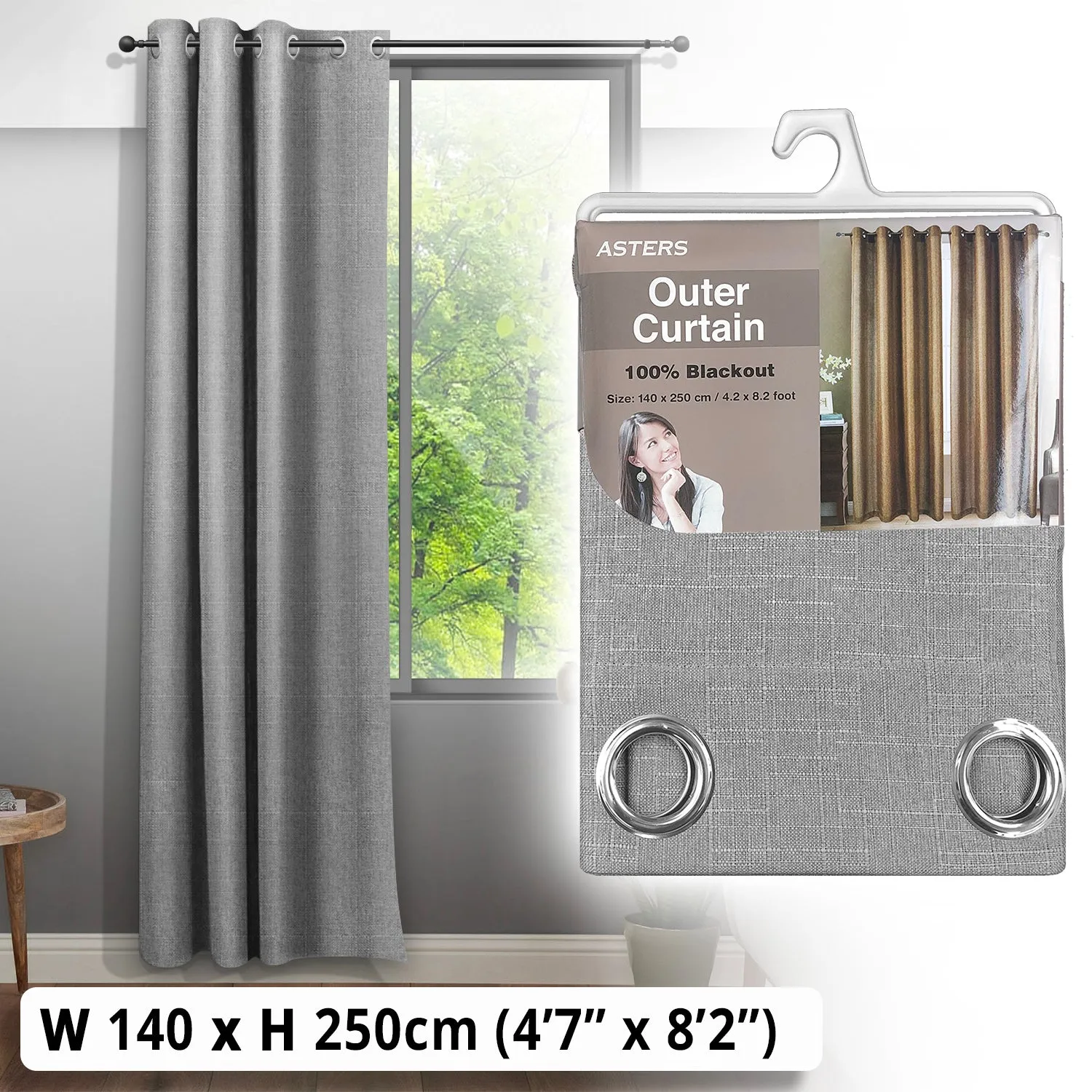 Blackout Curtain (140 x 250cm)