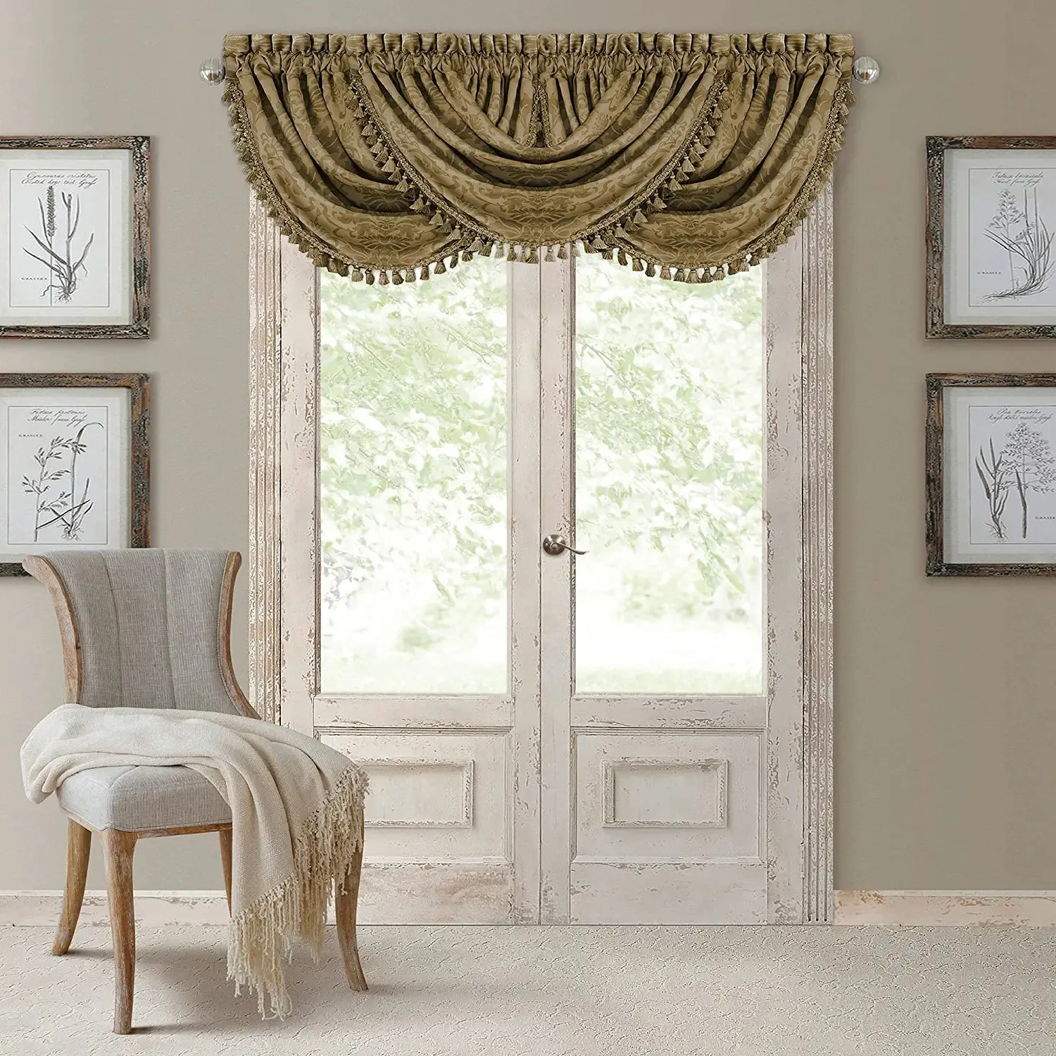 Blackout Rod Pocket/Back Tab Window Valance Panel