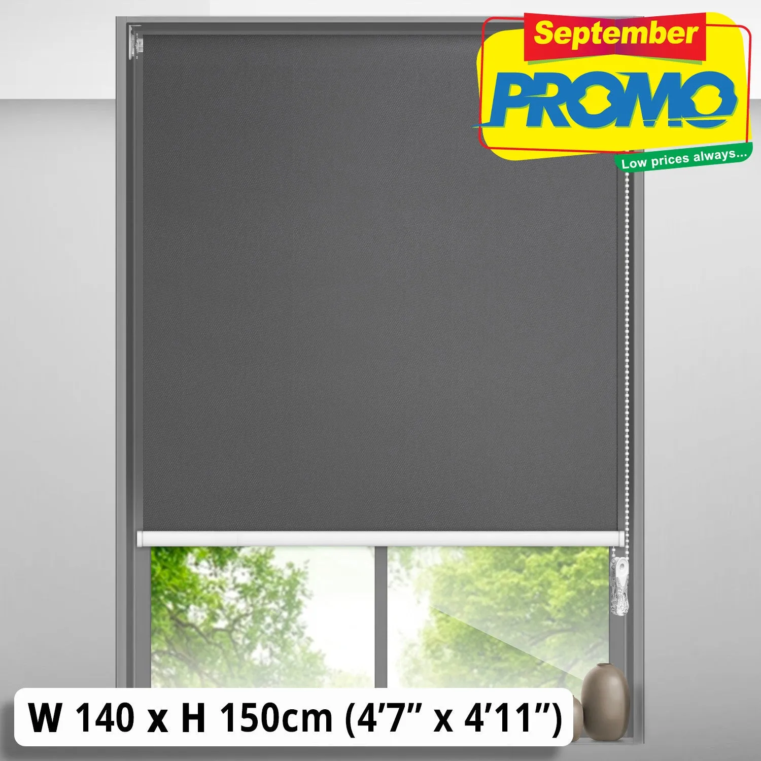 Blackout Roller Blind (140 x 150cm)