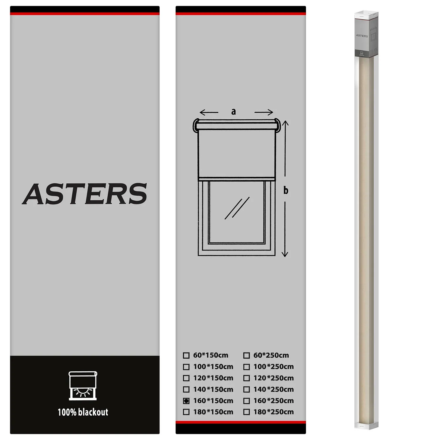 Blackout Roller Blind (160 x 150cm)
