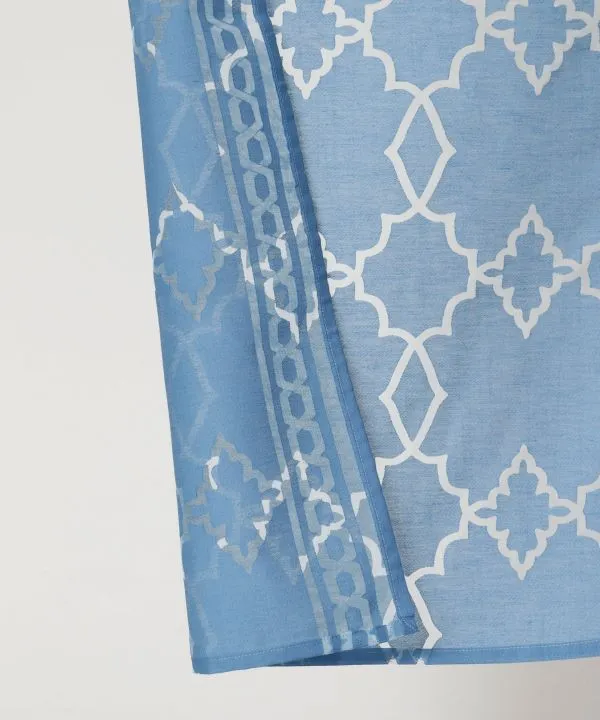 Blue City Sheer Noren Curtain
