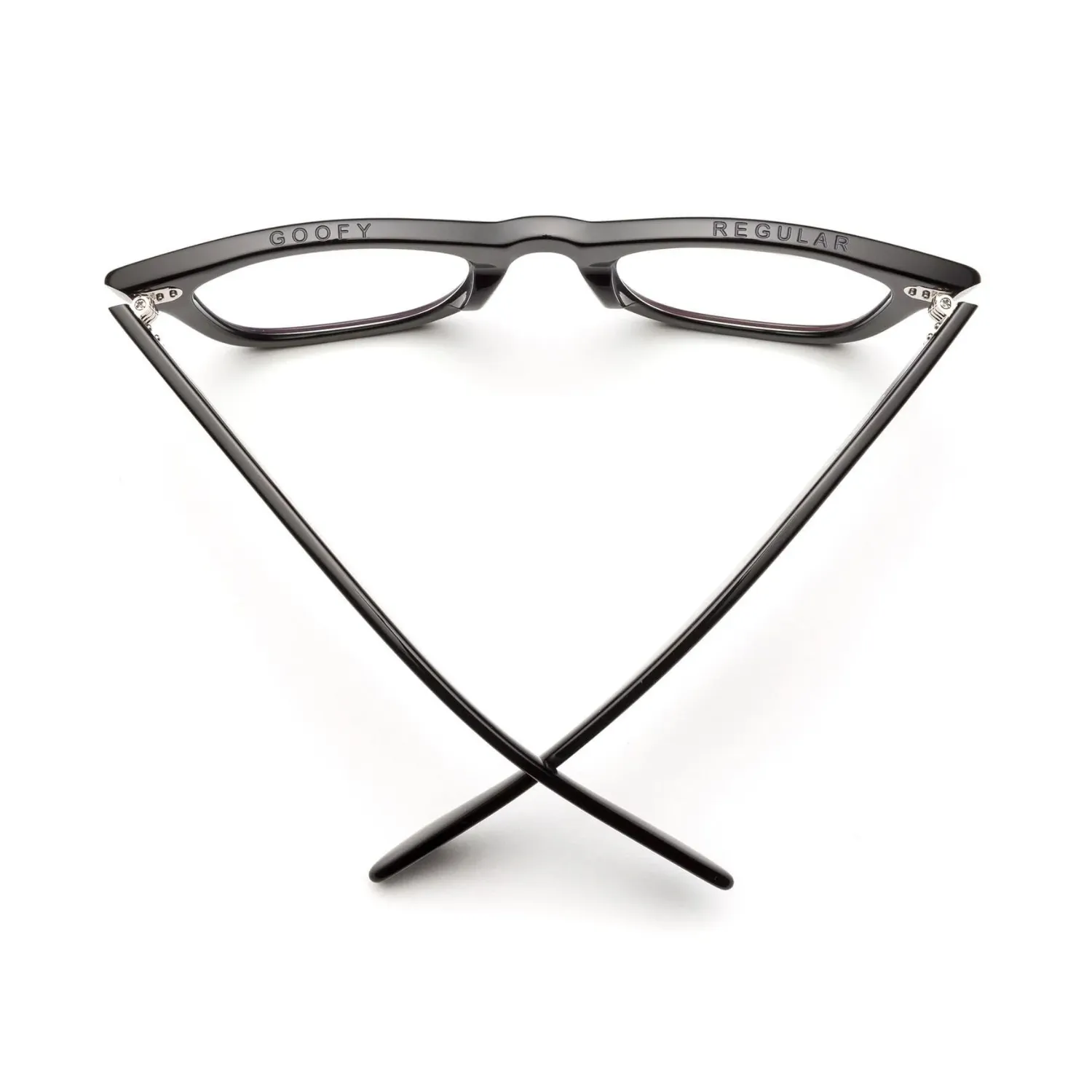 Caddis Porgy Backstage Reading Glasses Glossy Black Thin Frame