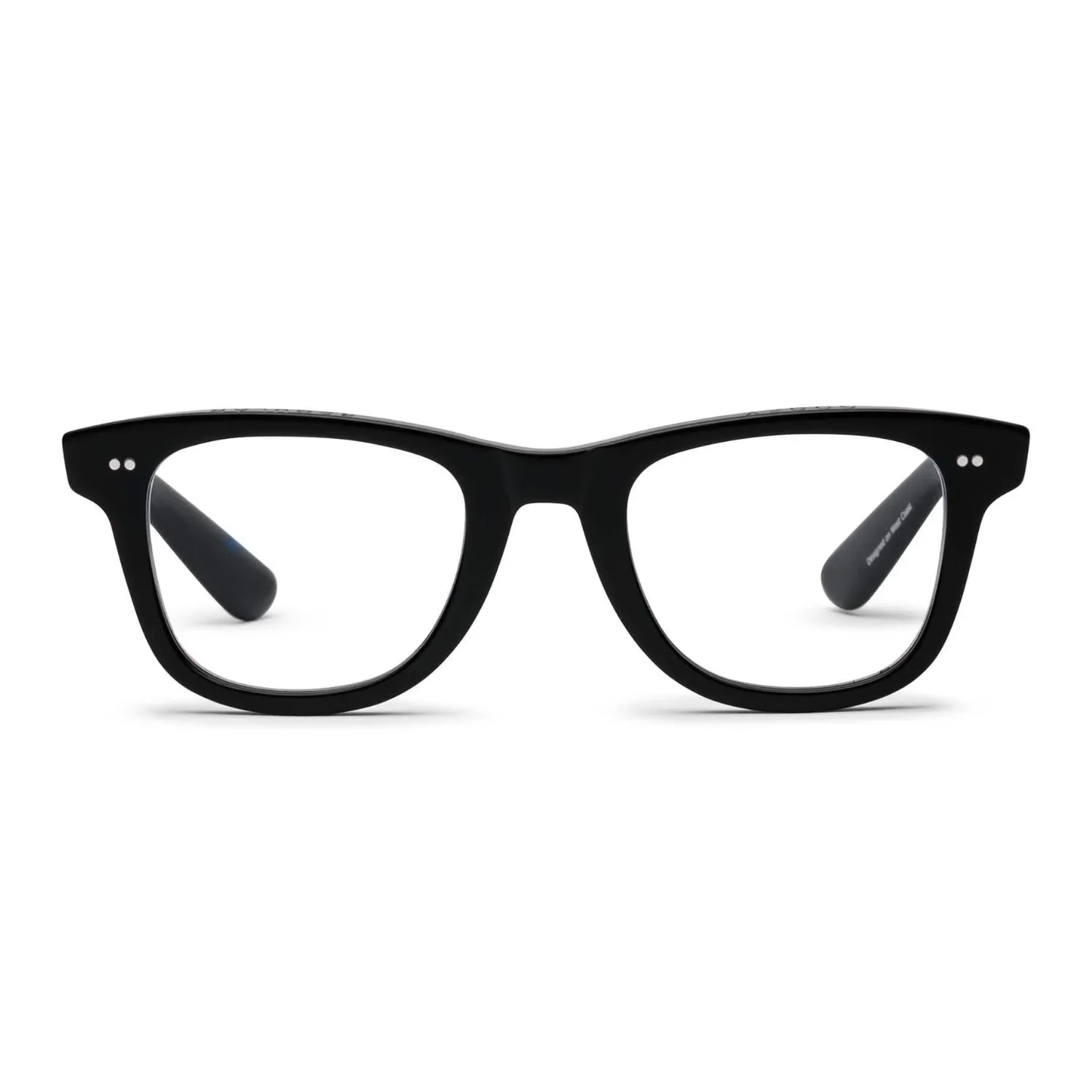Caddis Porgy Backstage Reading Glasses Glossy Black Thin Frame