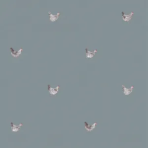 Chicken Deep Duck Egg Curtains/Roman Blind Sample