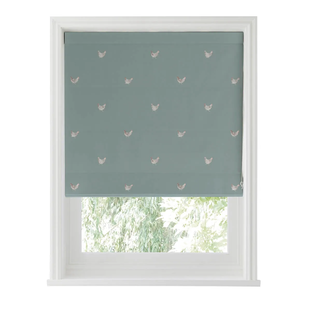 Chicken Deep Duck Egg Curtains/Roman Blind Sample