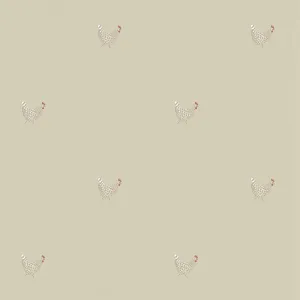 Chicken Natural Curtains/Roman Blind Sample