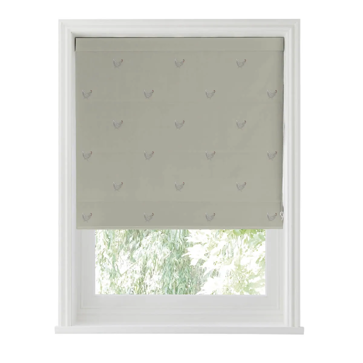 Chicken Natural Curtains/Roman Blind Sample