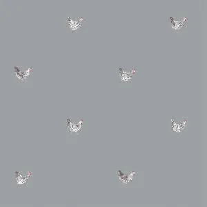 Chicken Pale Sage Blue Curtains/Roman Blind Sample