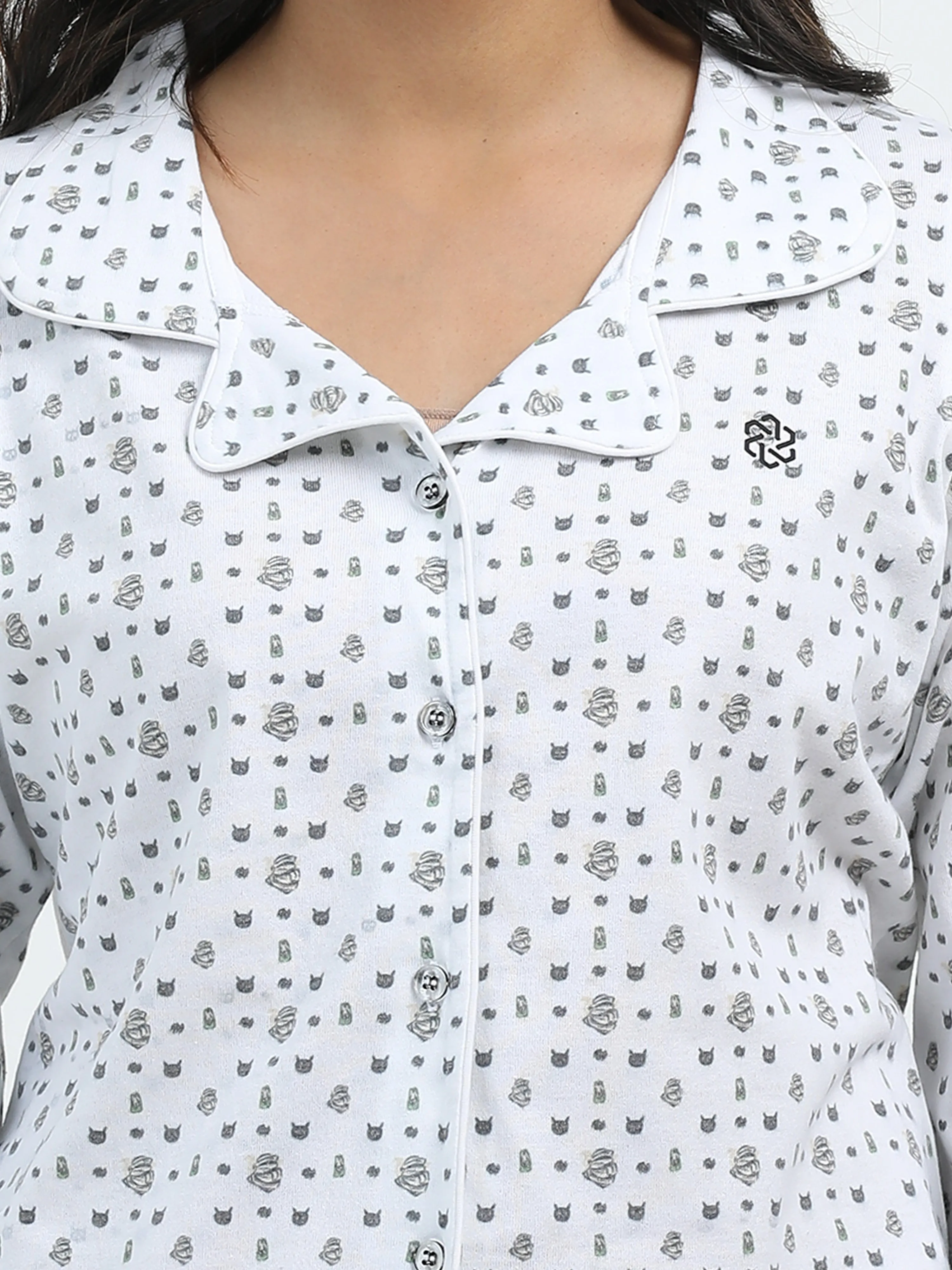 Eco Women's Halloween Printed Pyjama Set