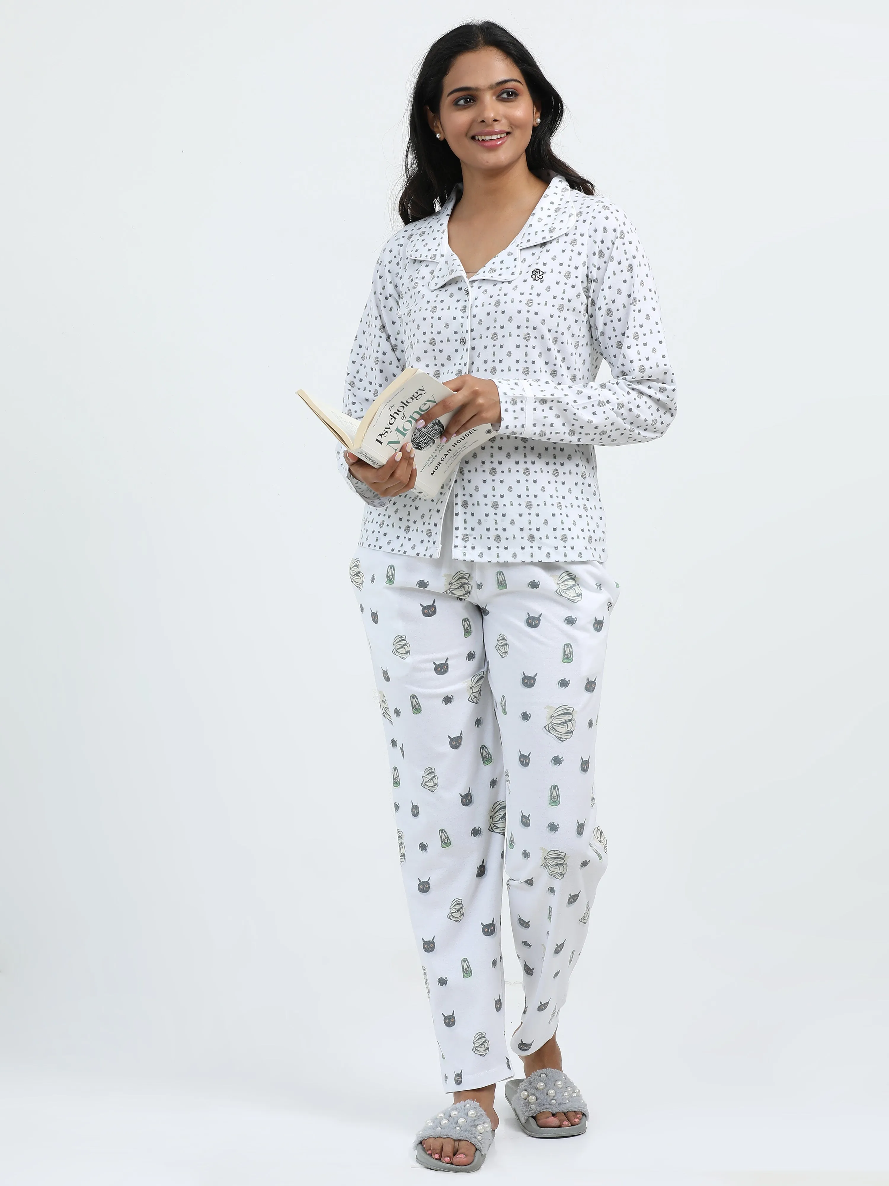 Eco Women's Halloween Printed Pyjama Set