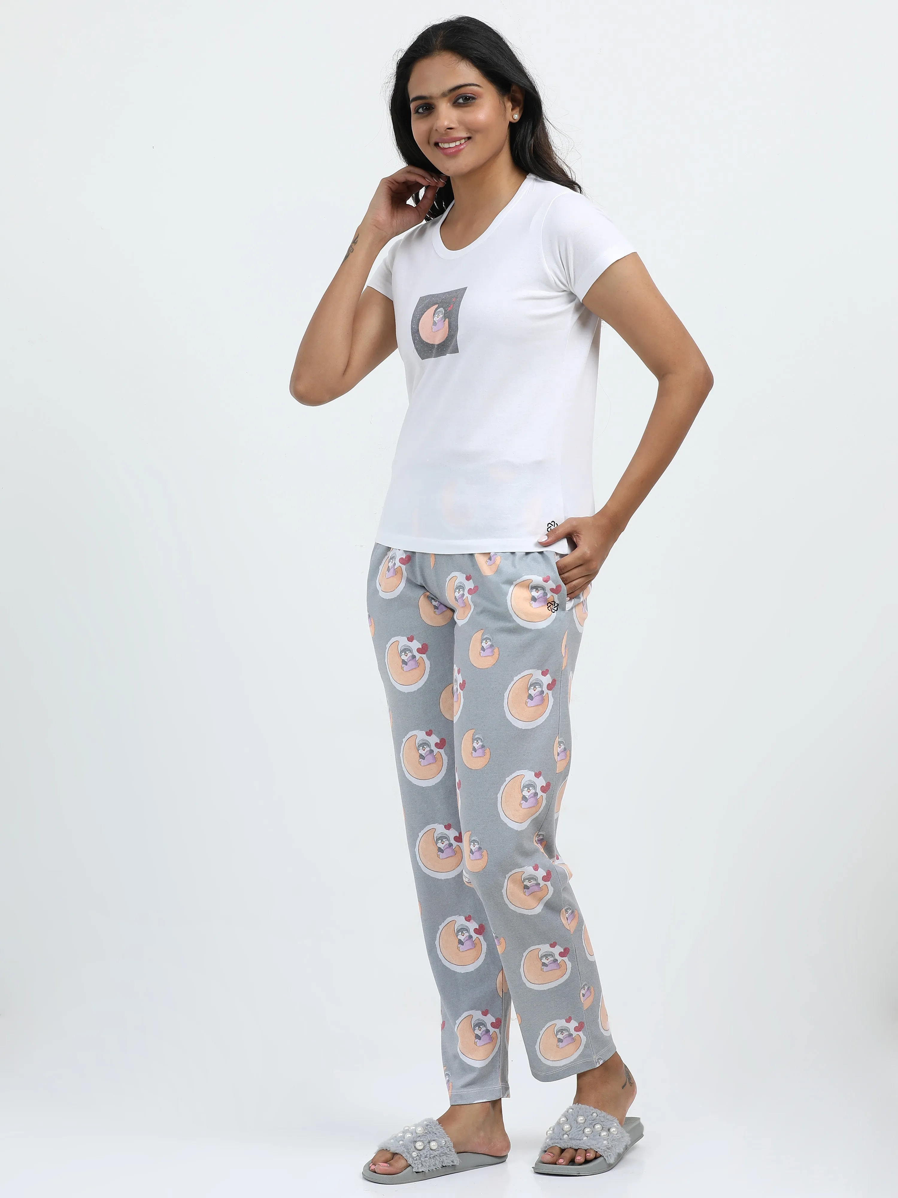 Eco Women's Sleepy Time Printed Pyjama Set