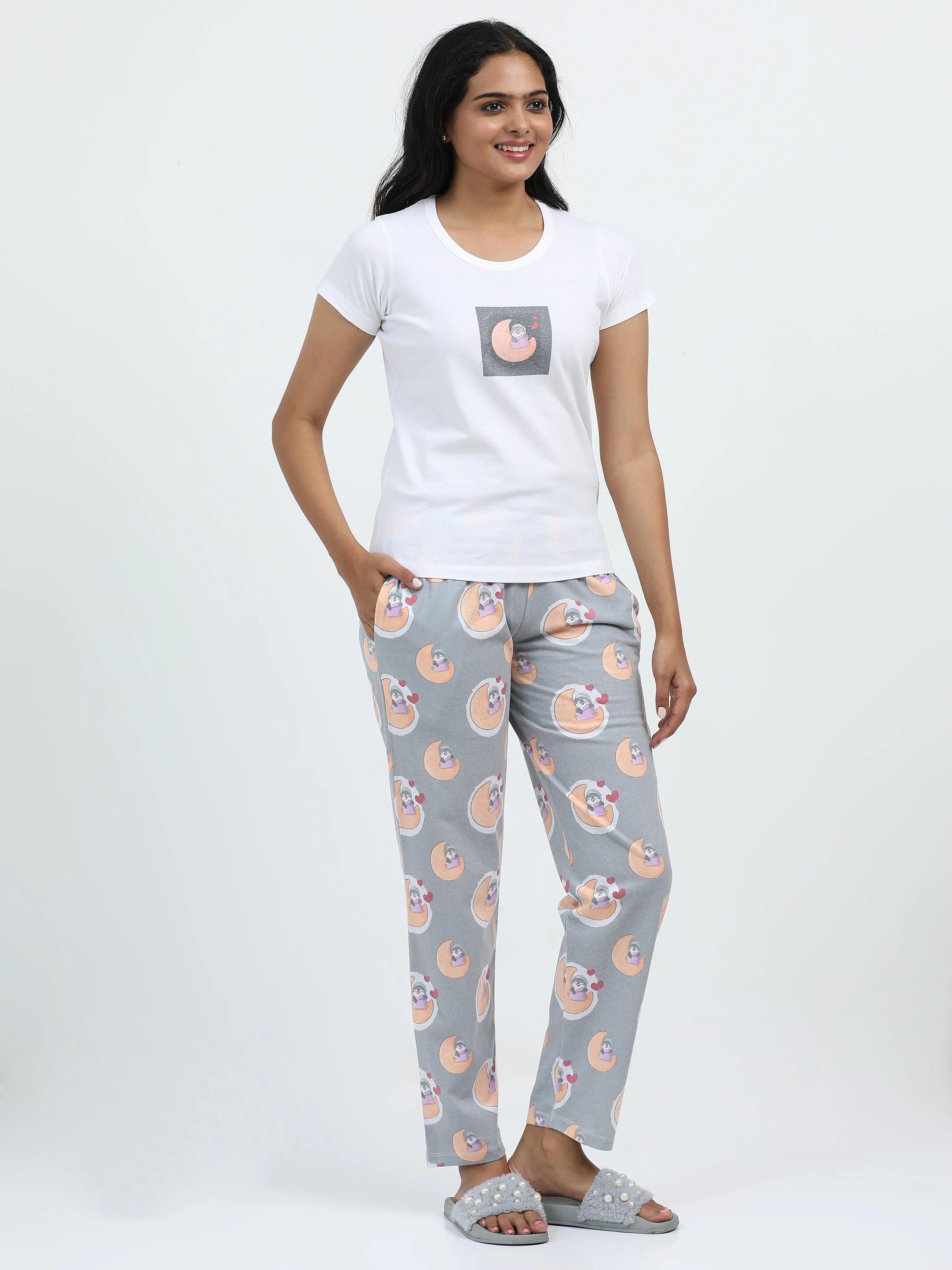 Eco Women's Sleepy Time Printed Pyjama Set