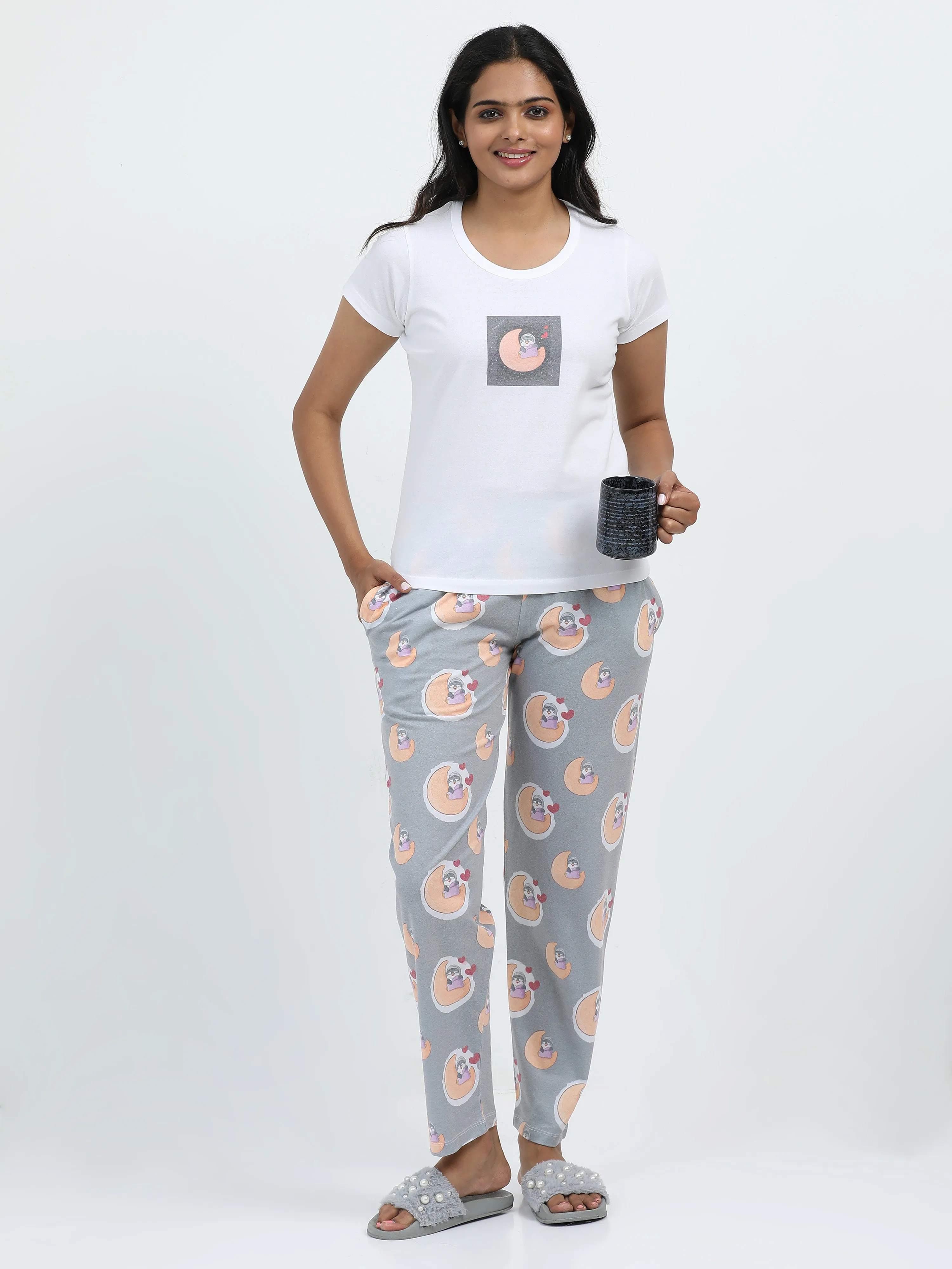 Eco Women's Sleepy Time Printed Pyjama Set