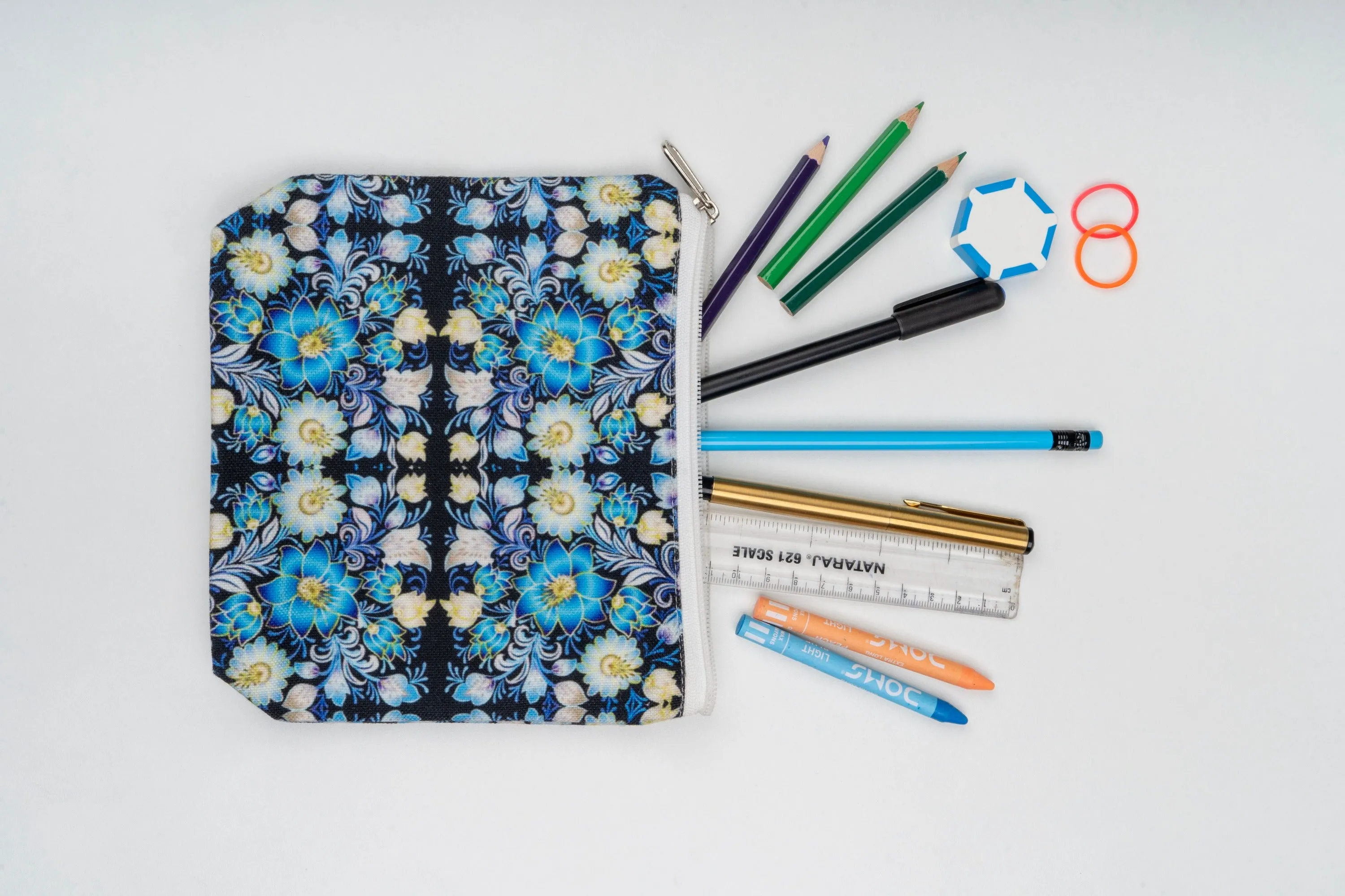 Elegant Printed Vanity Pouch - Pack of 1 (Size: 20x15x3.5)