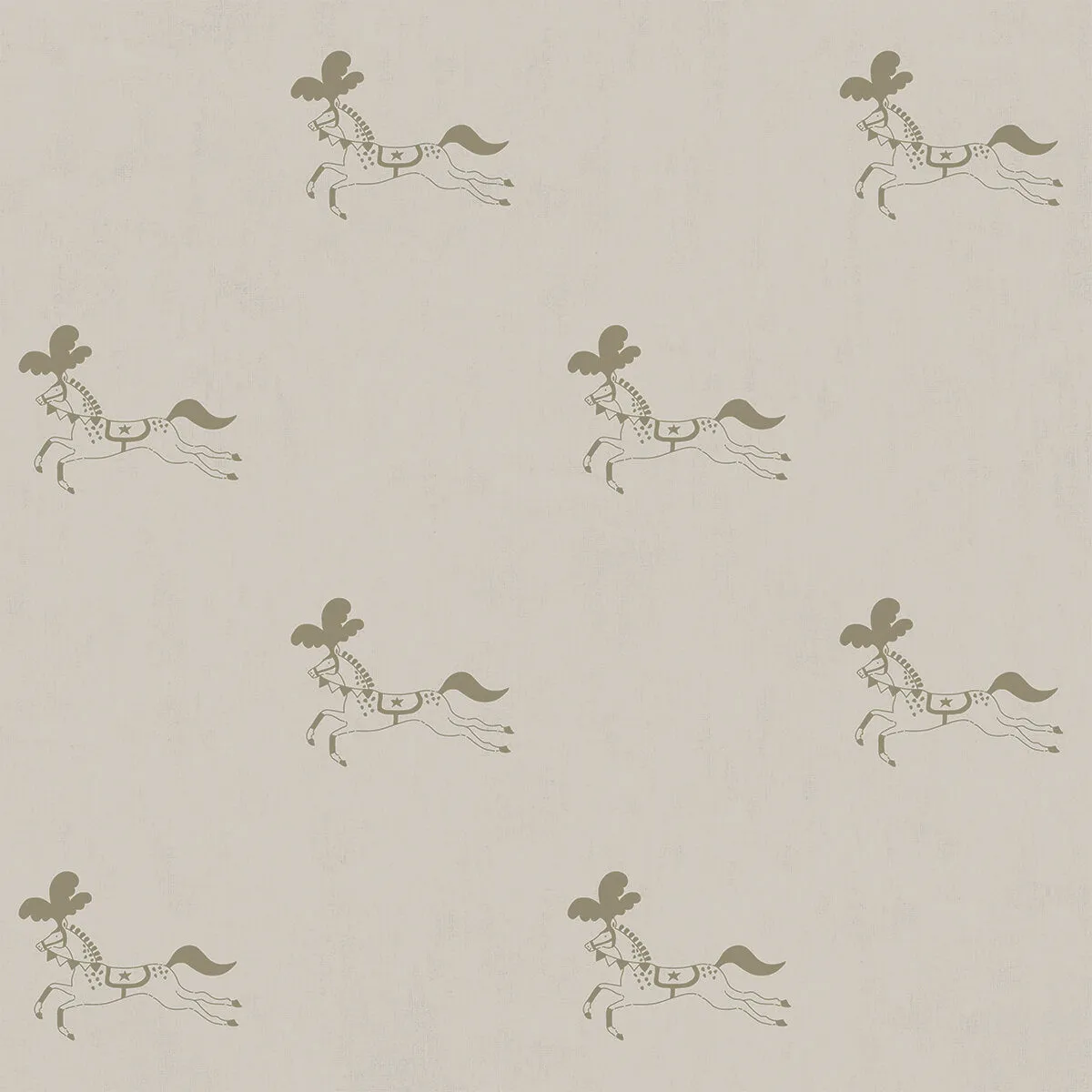 Fairground Ponies Gold Curtains/Roman Blind Sample