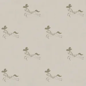 Fairground Ponies Gold Curtains/Roman Blind Sample