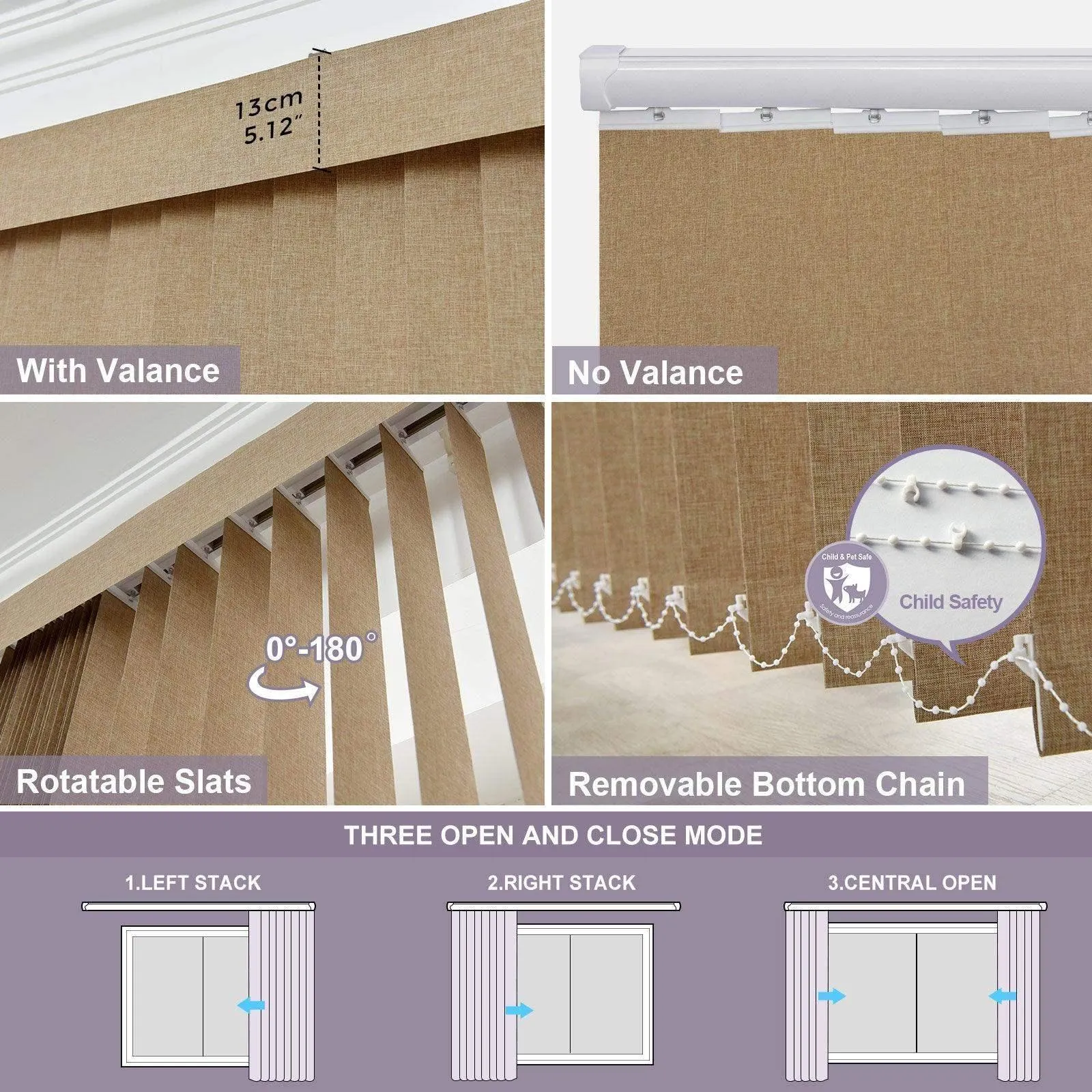 Graywind Manual Vertical Blinds | Blackout Series | Customizable
