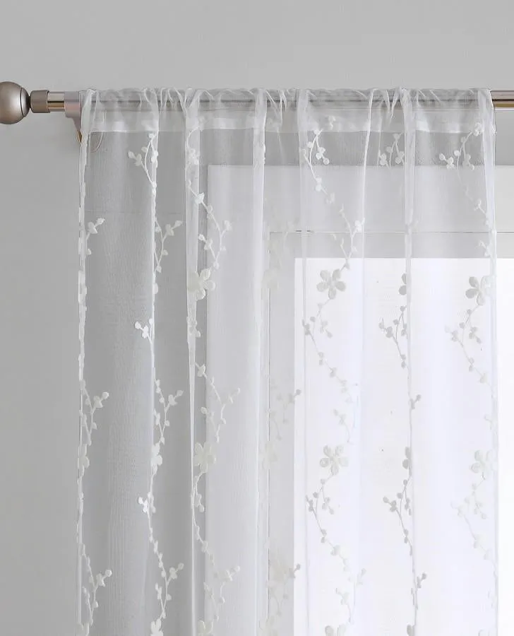 Ivory Melody Vine 2 PK Window Panel