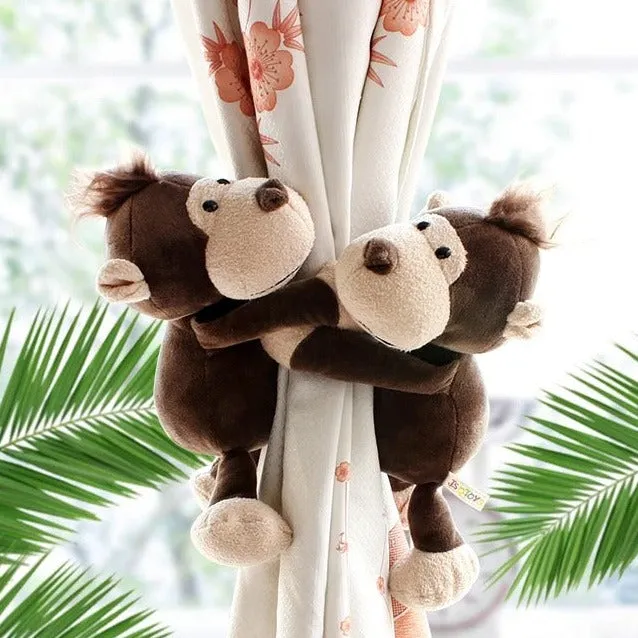 Jungle Animal Friends Curtain Tiebacks