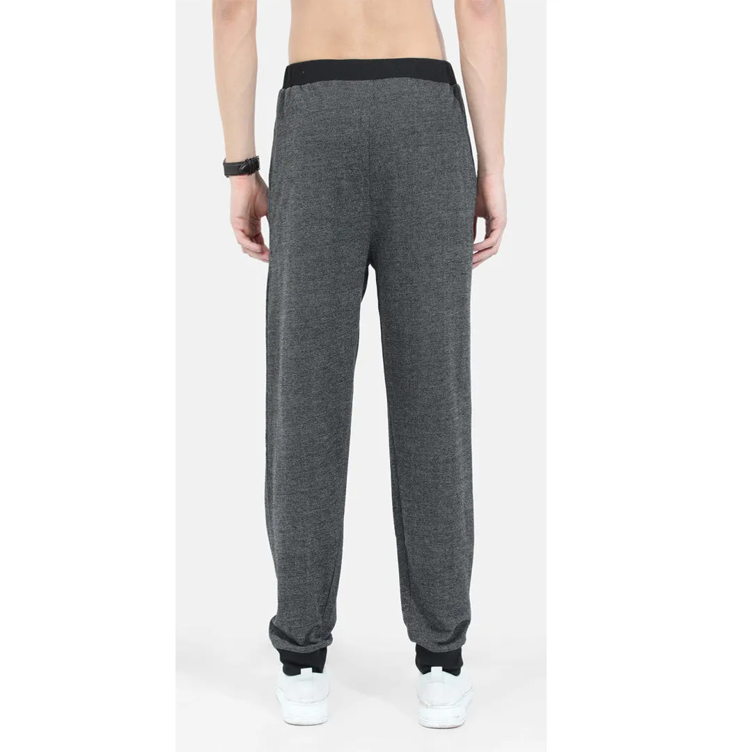 Men's Casual Lounge Pants with ribbed cuffs - Black