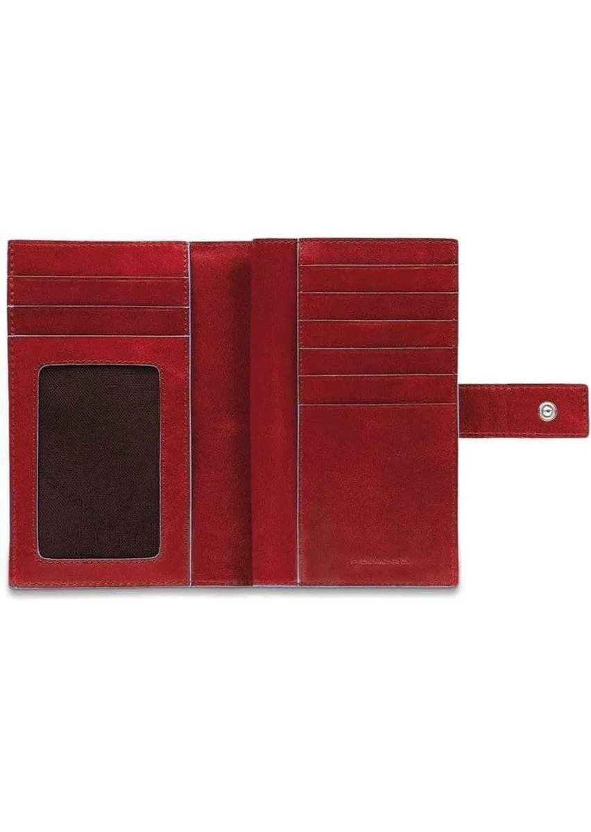 Portafoglio donna con porta monete e porta carte di credito blue square