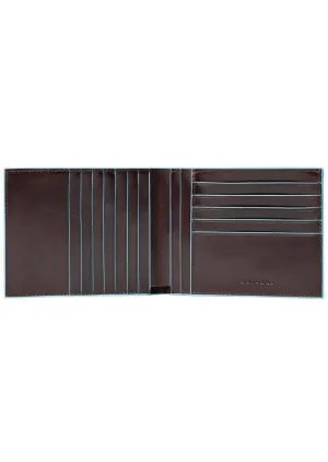 Portafoglio uomo con 12 porta carte di credito blue square