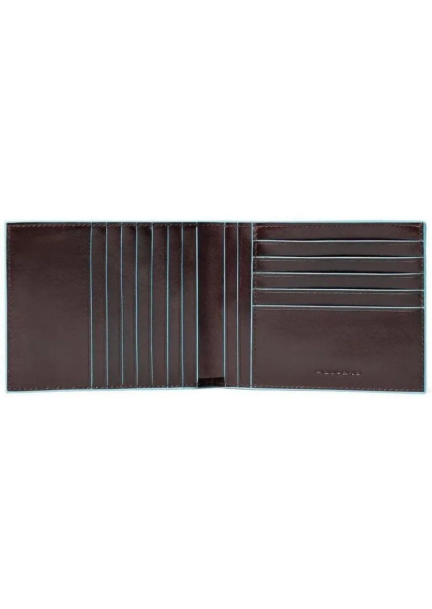 Portafoglio uomo con 12 porta carte di credito blue square