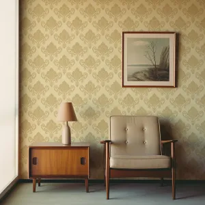 Rococo Reverie – Cream Damask Wallpaper