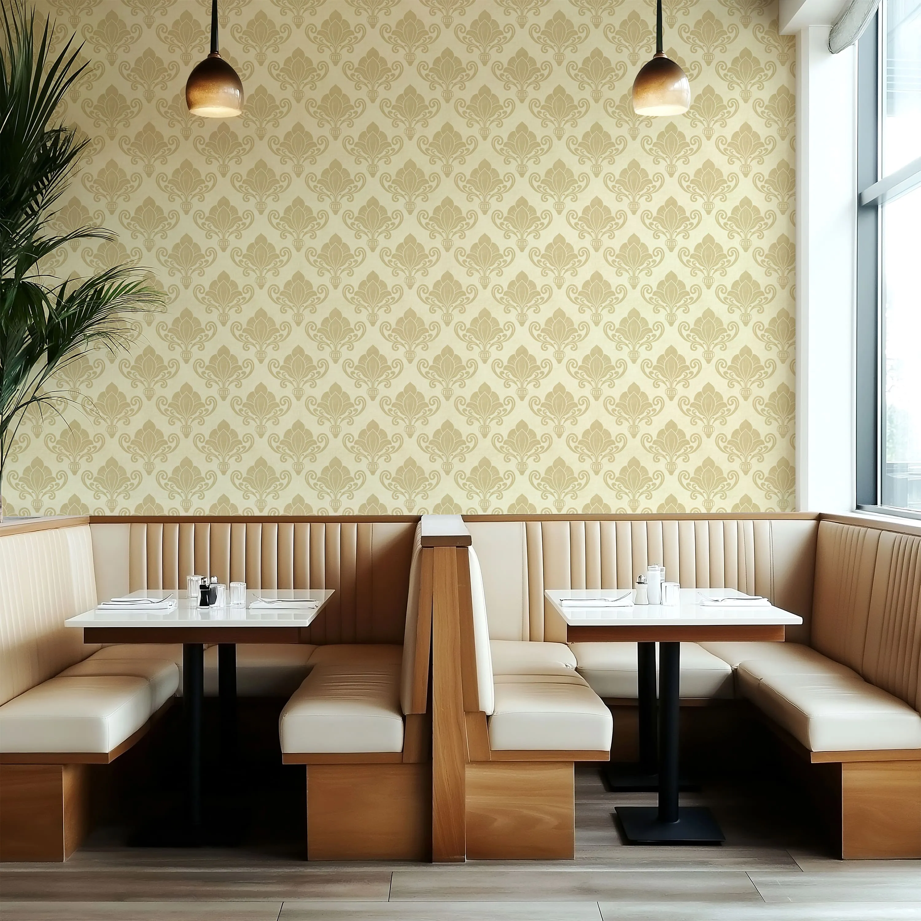 Rococo Reverie – Cream Damask Wallpaper