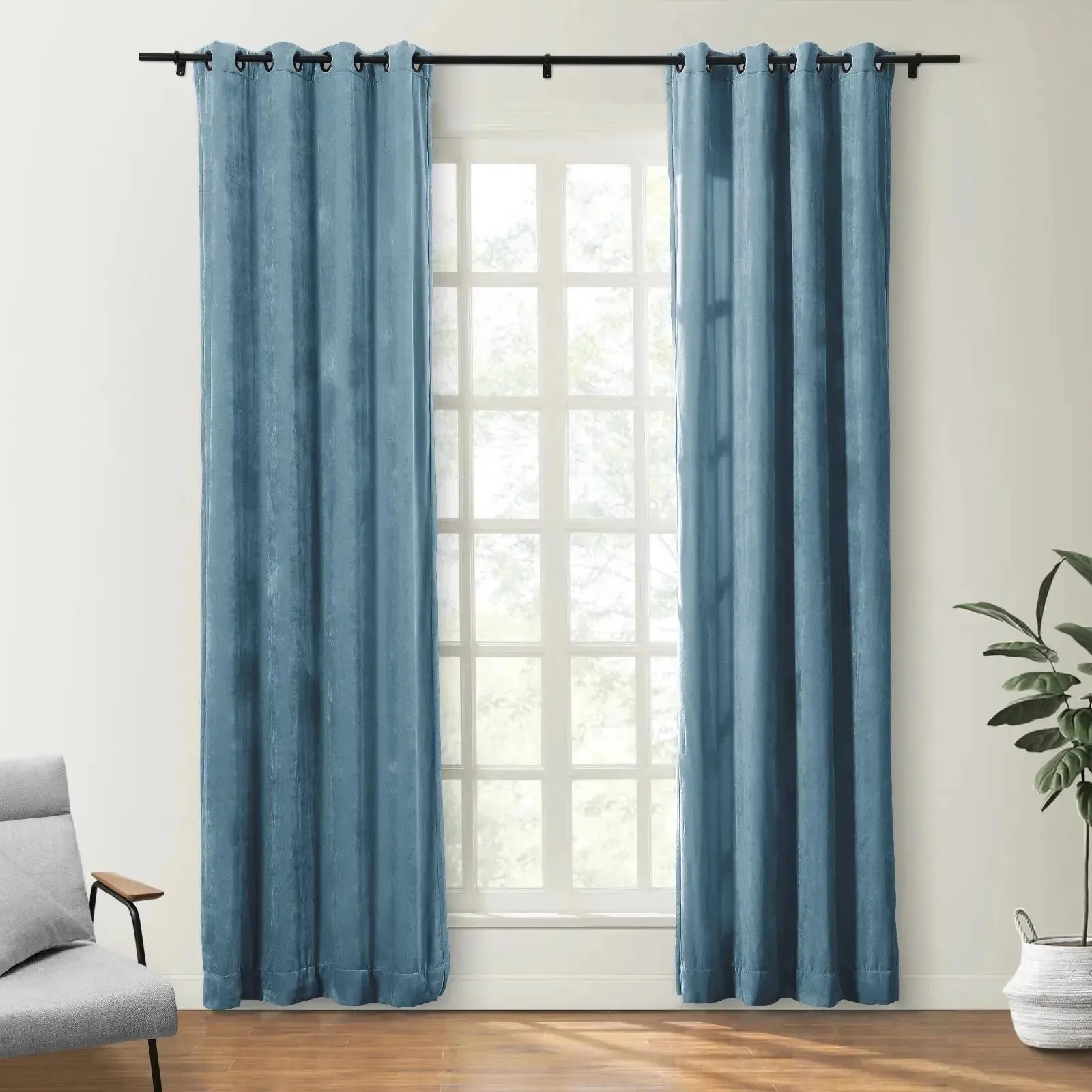 Shayna Worn Velvet Curtain Grommet