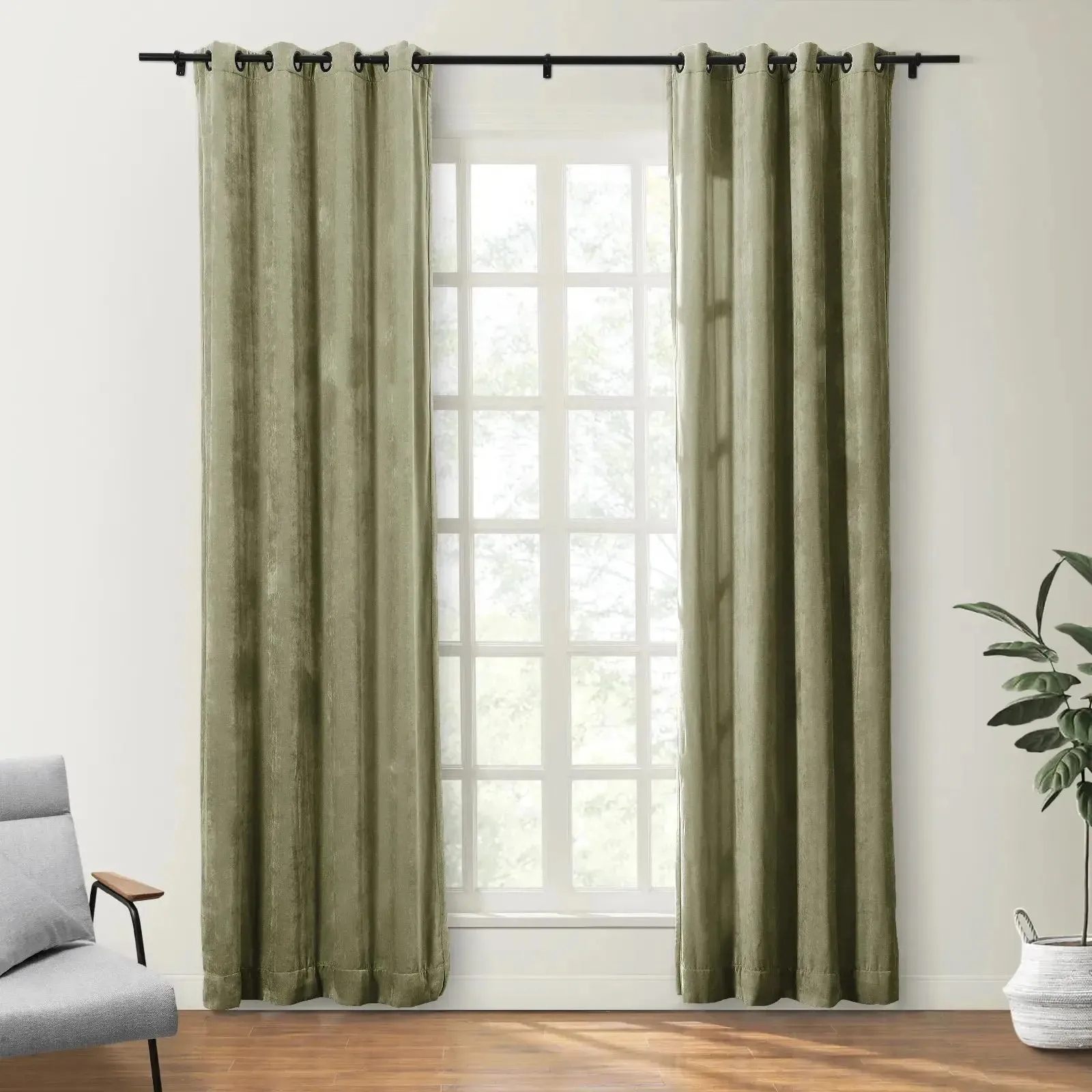 Shayna Worn Velvet Curtain Grommet