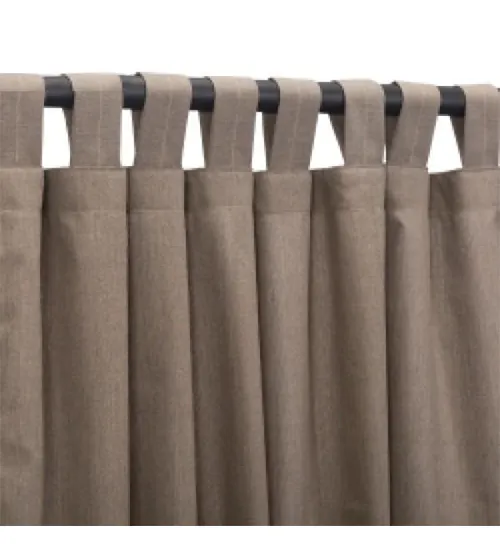 Sunbrella Outdoor Curtain With Tab Top - Cast Shale