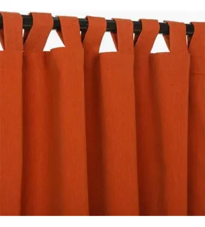 Sunbrella Outdoor Curtain With Tabs - Brick