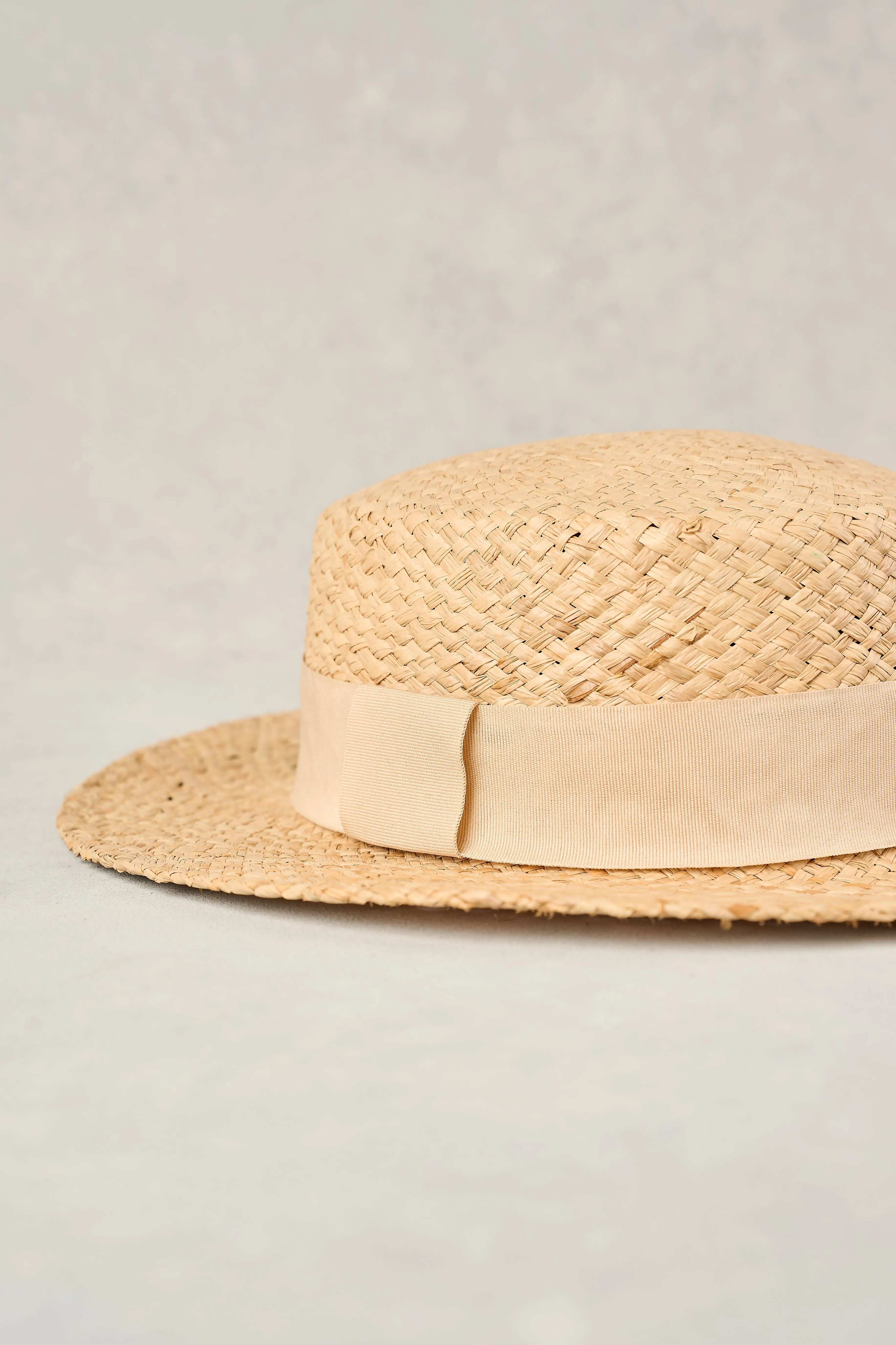 Venetian Boater Hat - Natural